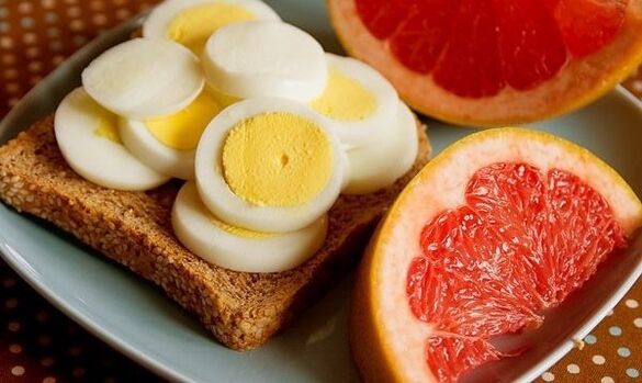 æg og grapefrugt til vægttab