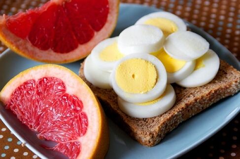 æg og grapefrugt til maggi diæt